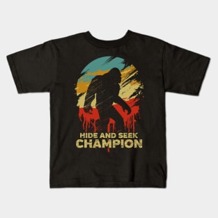 Bigfoot Hide And Seek Champion Kids T-Shirt